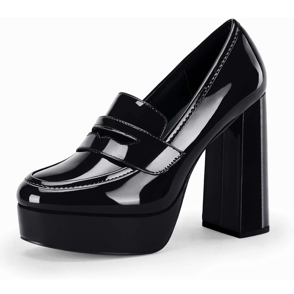 Elegant Black Platform Loafers